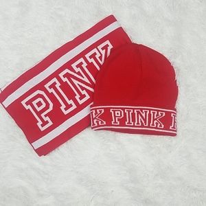Victoria's Secret Pink Beanie Scarf